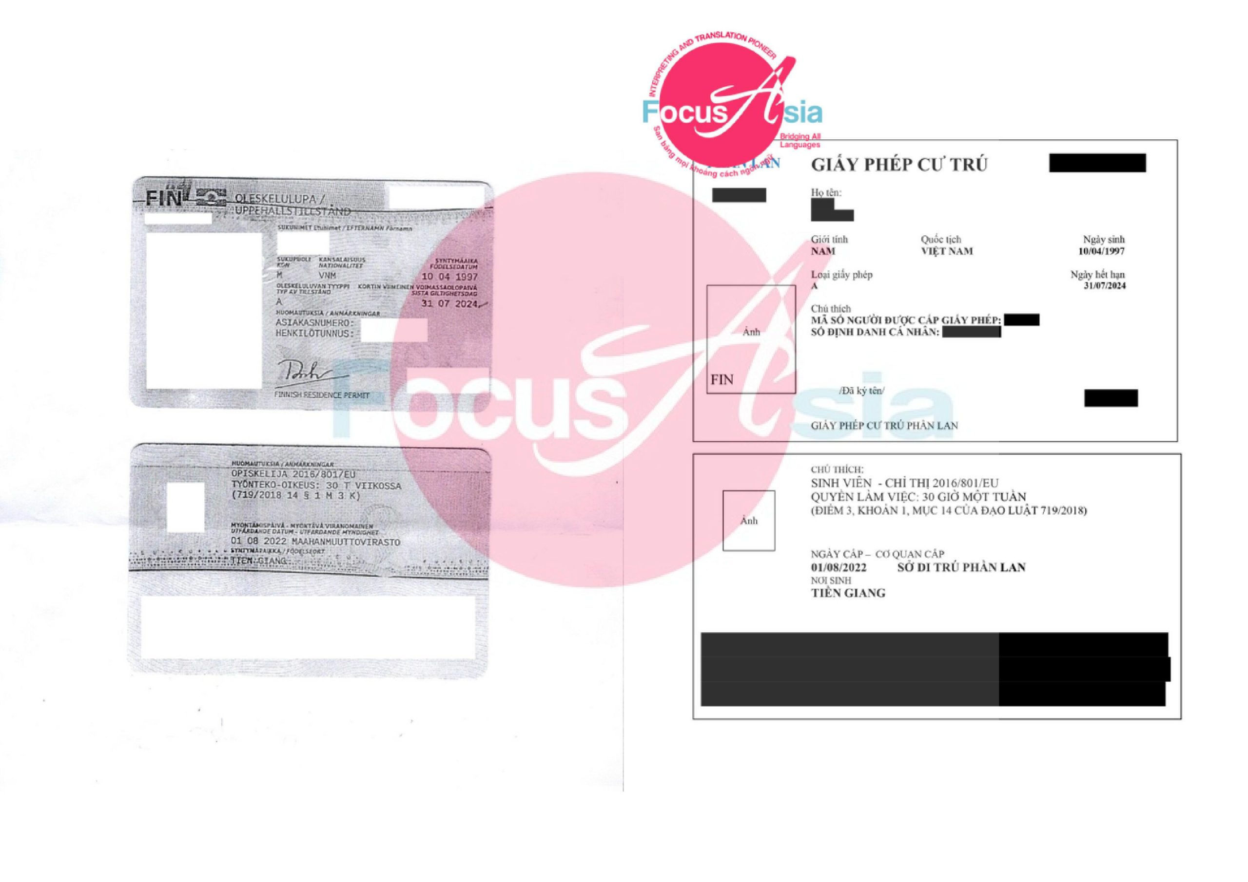 Translation and Notarization of Netherlands's Residence Permit Services