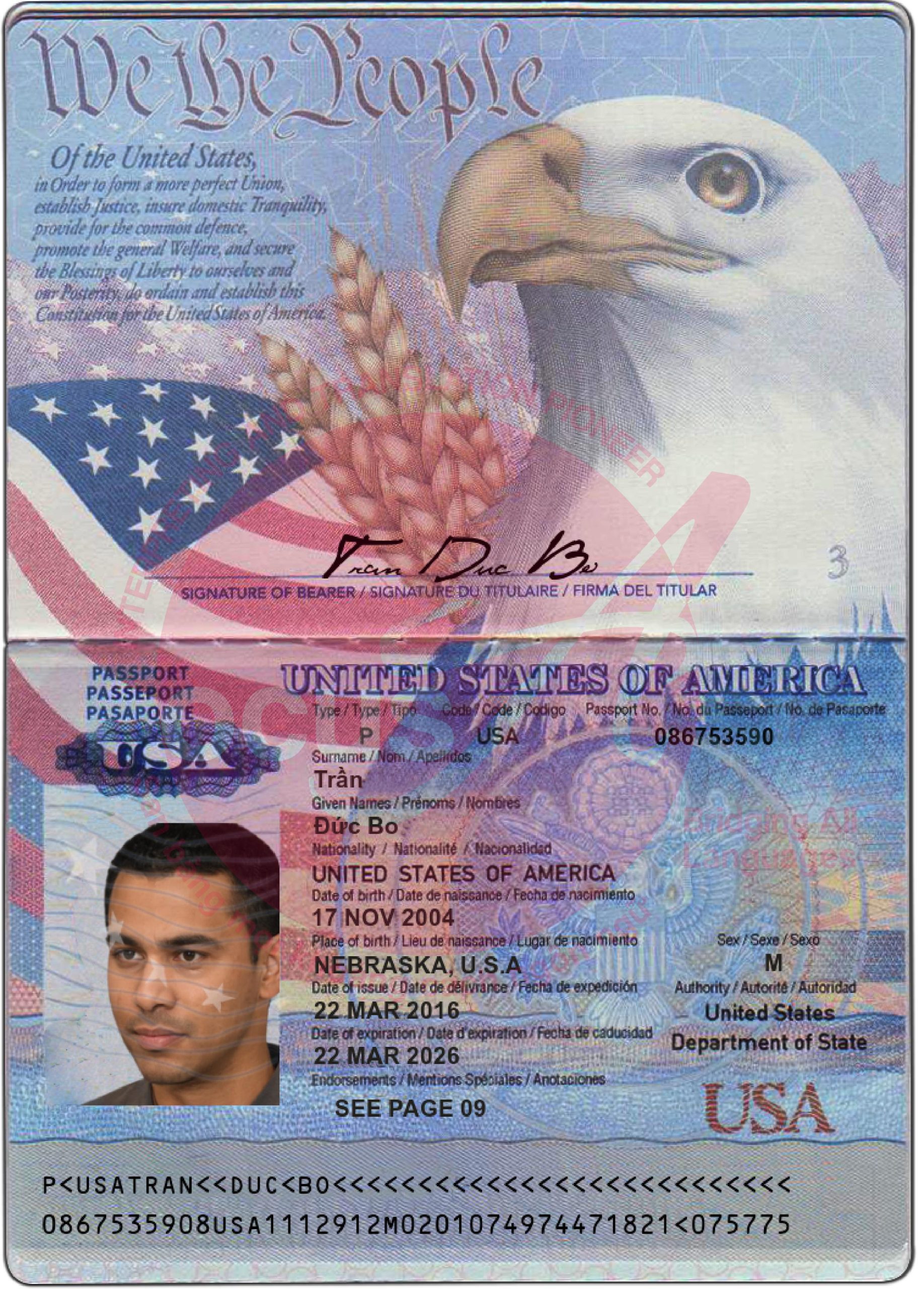 Notarized True Copy Of USA Passport Focus Asia Translation And Notarized True Copy Of USA Passport Focus Asia Translation And
