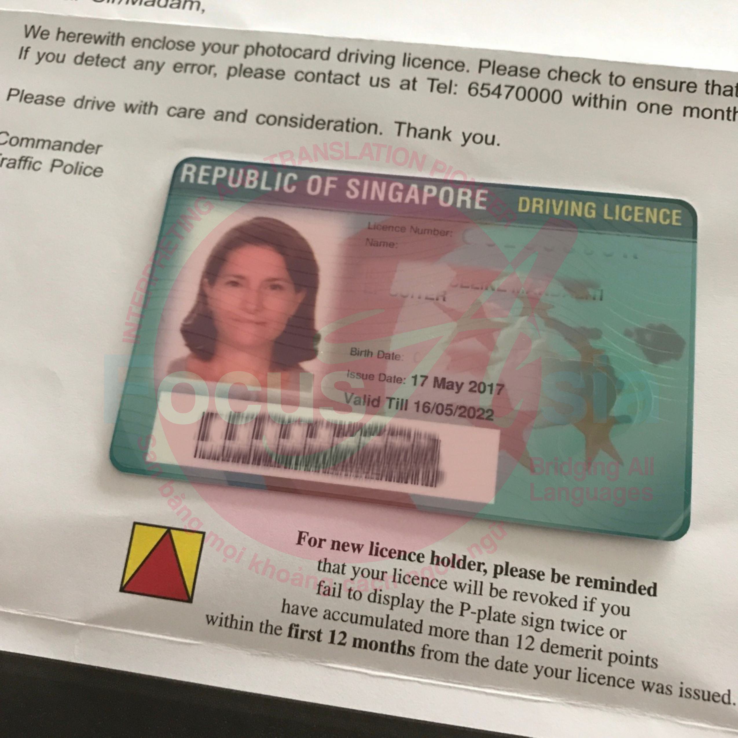  Singapore Driving License