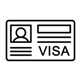 Visa Line Icon Vector